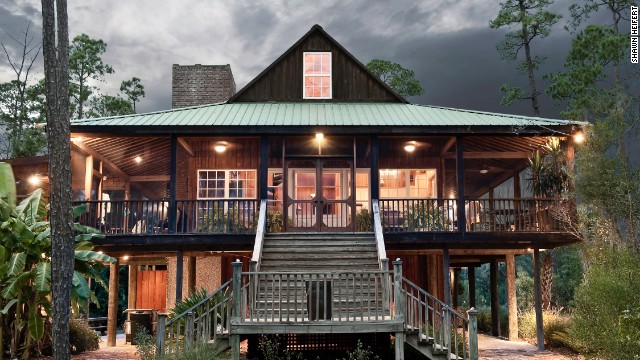 Eagle Island Lodge, on a 10-acre isle off the Georgia coast, sleeps 12. Along with the standard kitchen, an outdoor setup includes seafood steamers, low country boil cook stations, smoker with wood chips and other tools for your blue crab dinner. 