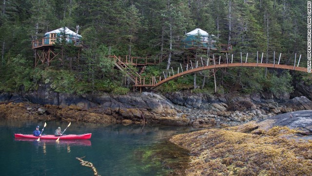 The island is a half-hour water taxi ride from Seward, Alaska.