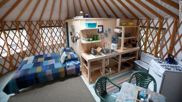 The cozy yurts sleep two to four guests. This year's per-person rate is $215 per night for a two-night minimum, based on double occupancy. Use of kayaks, rowing skiffs and fishing gear is included.