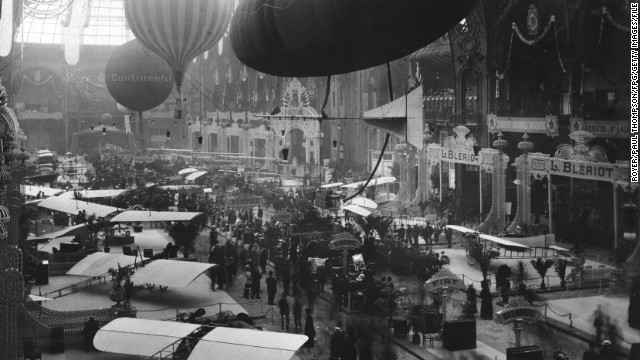 The Paris Airshow held at the Grand Palais in Paris, France circa 1909. 