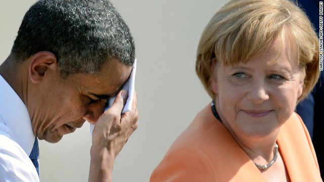President Obama has had to answer reports that the U.S. monitored German Chancellor Angela Merkel's cell phone.