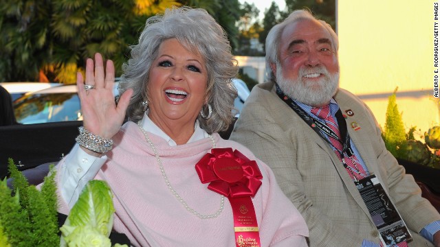 Deen leads the 122nd Annual Tournament of Roses Parade as grand marshal with her husband, Michael Groover, in Pasadena, California, in 2011.