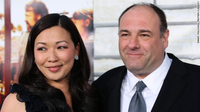 Gandolfini with his wife, Deborah Lin, at the premiere of HBO Films' "Cinema Verite" at Paramount Pictures Studio in Los Angeles in 2011.