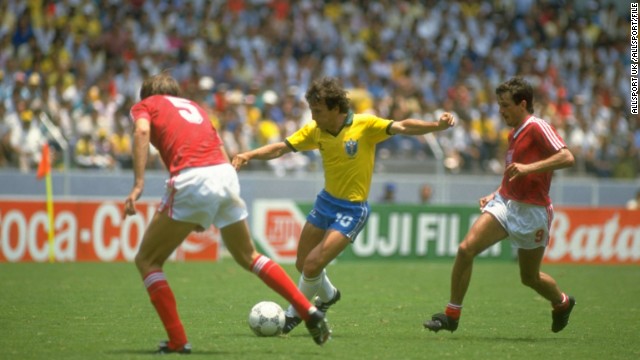 After a Pele-inspired triumph in 1970, Brazil would wait 24 years before lifting the World Cup again. Although the 1980s was a barren decade in terms of trophies for Brazil, the team which the South Americans sent to the 1982 World Cup is heralded as one of the most entertaining in history. Central to its free-flowing, attacking style was Zico, a midfielder of considerable craft and guile who collected 72 caps between 1976 and 1988.