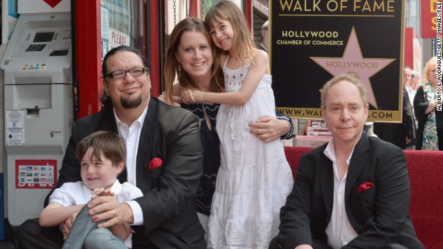 We suppose magician Penn Jillette, seen here with his family and magic partner Teller in April 2013, really wanted magical names for his kids. His son's name, Zolten, is actually his wife Emily's maiden name, while his daughter's name is more creative: Moxie Crimefighter. "I love that it's a purely American word ... and I love that it stands for old-fashioned spunk and energy," <a href='http://celebritybabies.people.com/2007/06/13/cbb_exclusive_p/' target='_blank'>Penn said</a> in 2007. 