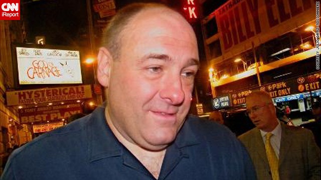 Julio Ortiz-Teissonniere met Gandolfini outside of his Broadway show, "God of Carnage," in 2009."I thought how cool it was when he spoke to a former classmate of his that was standing next to me waiting to get his autograph. He remembered her and he even asked about another classmate."