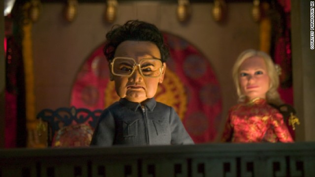 Even after the advent of photorealistic CGI, puppetry isn't dead -- in part thanks to South Park creators Trey Parker and Matt Stone, whose clumsy marionettes in "Team America: World Police" satirized Hollywood's slick action blockbusters. But it's the film's villain -- then Korean leader <strong>Kim Jong Il</strong> -- who steals the show.