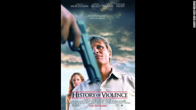 Viggo Mortensen's character loses his nice calm life after he defends his diner and its customers from would-be robbers in 2005's "A History of Violence."