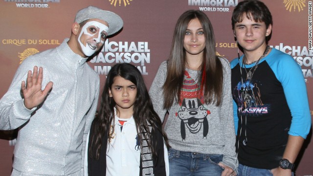 Blanket, Paris and Prince at the Los Angeles premiere of Michael Jackson "The Immortal" tour in 2012.
