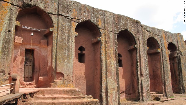 A view of one of the churches from one of the tunnels which link many of the sacred sites.