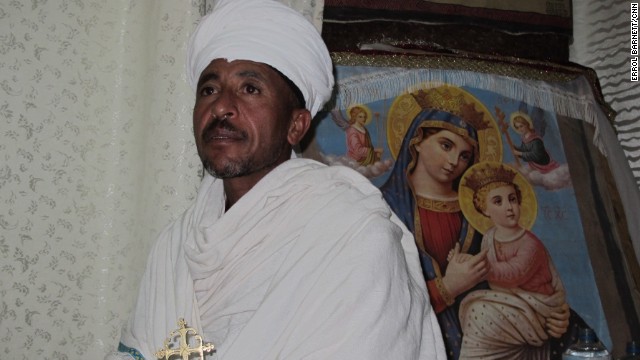 A local priest assigned to the House of Emmanuel, one of Lalibela's churches.