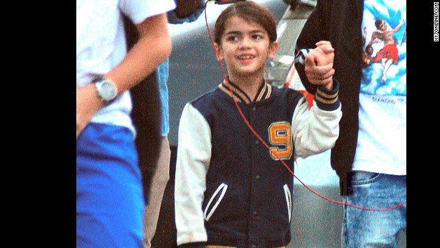 Blanket is seen out in public five months after Jackson's death in 2009.