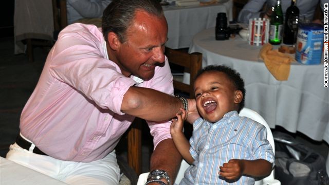 Marnix van den Biggelaar with his 2-year-old son, Norbert. 