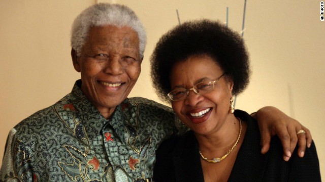 Not only is Nelson Mandela the former president of South Africa and a Nobel Peace Prize winner, but he is also a father, grandfather and even great-grandfather of a huge family. Mandela has been married three times and has fathered six children. Here he poses with his wife of 15 years, Graca Machel. 