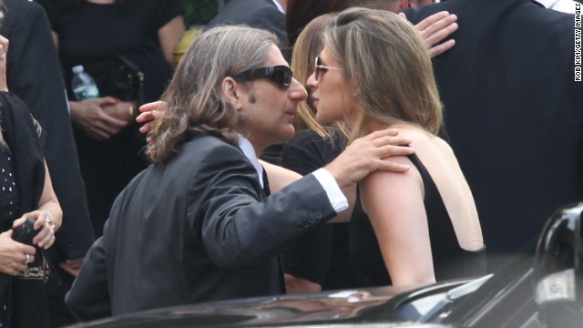 Actor Michael Imperioli attends the funeral.