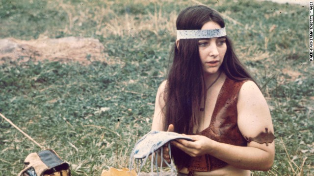 A young woman attends the Woodstock music festival in New York in August 1969. Headbands became a symbol of the hippie movement, known for its anti-establishment ideals and peaceful protests. Some of their fashion statements were adopted from Native Americans.