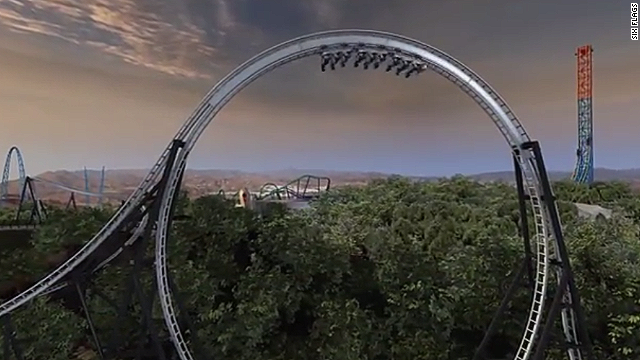 Try to hold down those nachos on the new Full Throttle roller coaster at Six Flags Magic Mountain in Southern California.