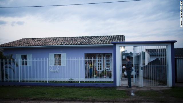 After immigration agents arrested Renata's brother, Rafael, at the family's Boston home in 2007 and deported him, her mother surrendered to authorities, taking Sabrina with her back to Brazil. Here, Raphael at their home in Brazil.