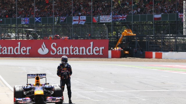 Championship leader Sebastian Vettel had looked set for victory but had to retire with gearbox problems.