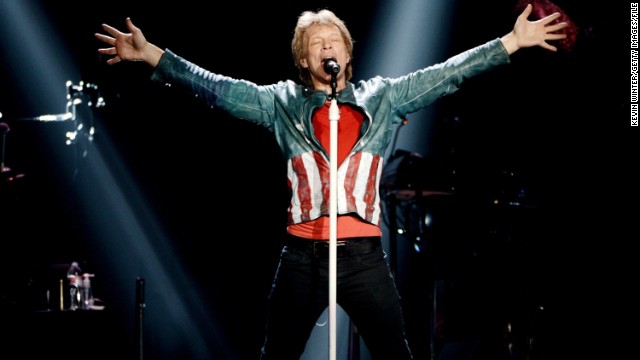 Who else but Jon Bon Jovi could pull off this American-flag inspired jacket?