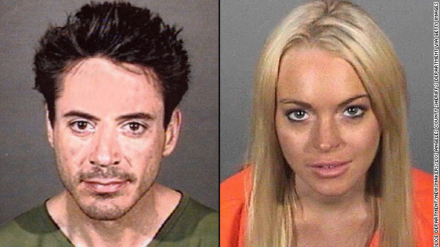 There are some celebs who are well known for problems with drugs and alcohol. Stars like Robert Downey, seen here after an arrest in 2001 for allegedly being under the influence of a controlled substance, and Lindsay Lohan, seen here in 2010 after she received a 90-day jail sentence for the 2007 no-contest plea to drug and alcohol charges. But still others flew under the radar with their issues...