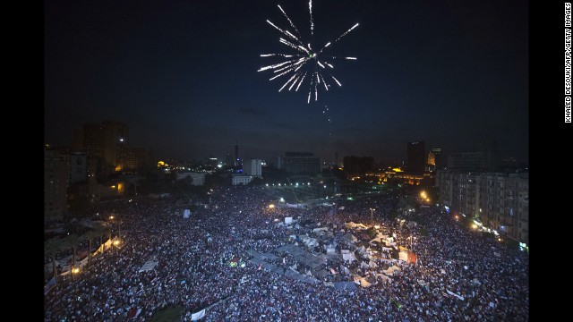 Egyptian demonstrations from above