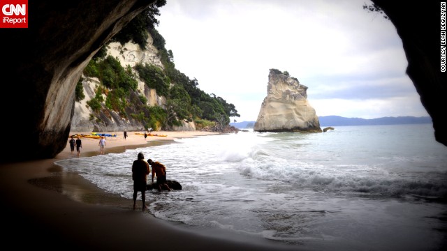 It takes about two hours of hiking to reach <a href='http://ireport.cnn.com/docs/DOC-987651'>Cathedral Cove</a>, but for tourists who want to view its natural rock arch, seen here, it's worth it.