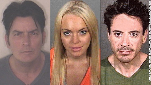 There are some celebs whose problems with drugs and alcohol - past or present - are well-documented. Stars like Charlie Sheen, Lindsay Lohan and Robert Downey Jr., seen here in their mug shots from 2009, 2010 and 2001 respectively. But still others flew under the radar with their issues...