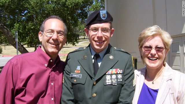 Daniel and his parents, Howard and Jean, celebrate Daniel's graduation from the Defense Language Institute in 2005. After his first deployment to Iraq, Daniel wanted to study Arabic to increase his skill set as an intelligence officer.