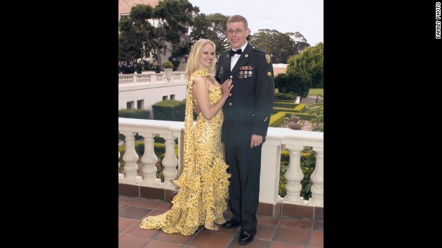 Daniel and Angel before a military ball in Phoenix. Angel studied nursing during Daniel's first deployment and often assisted him in getting medical treatment and therapy in the private sector when he was unable to be seen by the VA. 