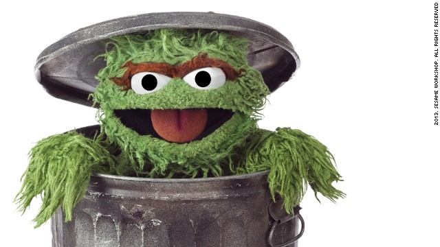 A bad tempered green monster, who loves "anything dirty or dingy or dusty" and lives in a trash can: perhaps not an obvious choice for a children's TV hero. Yet <strong>Oscar the Grouch</strong>, whose ambition is to be as miserable as possible, has failed to ruin viewers moods, bringing humor and fun to the Street.