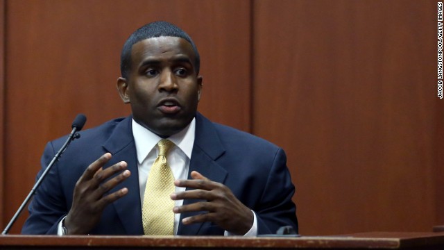 Alexis Carter, a military prosecutor, testifies during the trial on July 3. Carter taught a criminal litigation class that Zimmerman completed, and testified that the class included extensive coverage of Florida's self-defense laws.