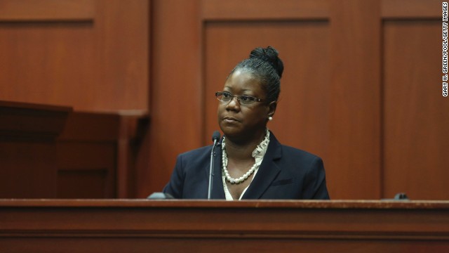 Sybrina Fulton, mother of Trayvon Martin, takes the stand during Zimmerman's trial on Friday, July 5.