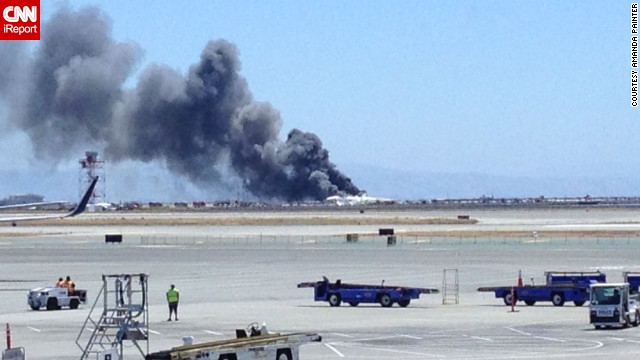 CNN iReporter Amanda Painter took this photo while waiting at the San Francisco airport on July 6. The entire airport has shut down and flights diverted to other airports.