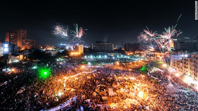 Opponents of Mohamed Morsy gather at Tahrir Square during a protest in Cairo on Sunday, July 7. More than 30 people have died and 1,400 suffered injuries since the coup on Wednesday, July 3. <a href='http://www.cnn.com/2013/06/29/middleeast/gallery/egypt-protest/index.html'>View photos of protests that erupted before the coup.</a>