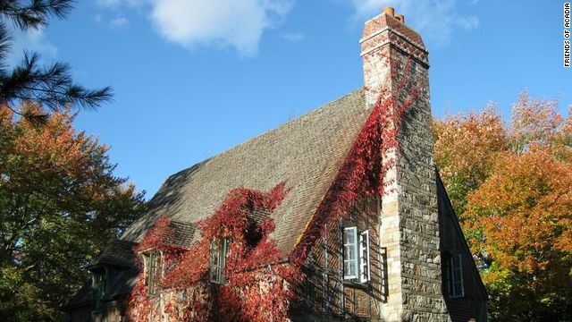 Jordan Pond Gate Lodge and the carriage road on Mount Desert Island were paid for by John D. Rockefeller Jr. 