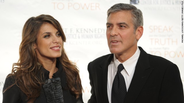 Elisabetta Canalis: Clooney dated Italian actress and TV personality Elisabetta Canalis from 2009 to 2011 (we're sensing a pattern here). Their relationship was closely watched, and some thought Clooney had popped the question in 2010 when Canalis was photographed with a bauble on her finger. But it was actually a napkin ring she'd placed there as a joke. 