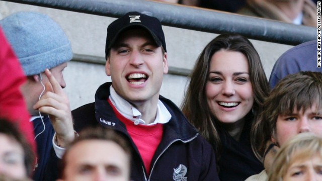 The pair cheered on the English rugby team during the RBS Six Nations Championship match between England and Italy at Twickenham in February 2007 in London. 