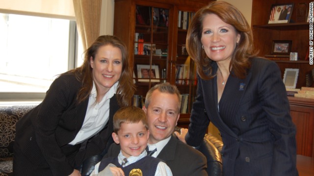 Jack, with his family and Rep. Michele Bachmann. 