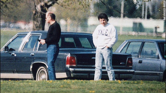 This undated surveillance photo released on Monday, July 8, by the U.S. Attorney's Office at federal court in Boston shows Bulger, left, with his former right-hand man, Kevin Weeks. Weeks took the witness stand at Bulger's racketeering trial and described a double slaying, multiple extortions and drug dealing.