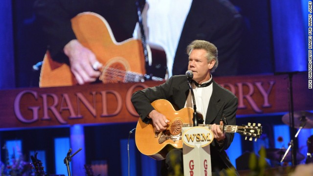  Country singer Randy Travis performs at the funeral service for George Jones at The Grand Ole Opry on May 2. 