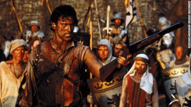 " 'Army of Darkness' ... enough said ... cult classic!" Thanks tarlcabot. The 1992 horror film with Bruce Campbell as a man transported back in time does now have its fans.