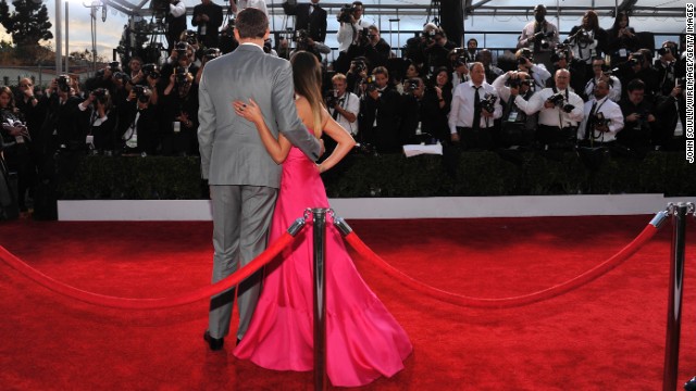 Monteith and Michele pose on the red carpet at the Screen Actors Guild Awards on January 27 in Los Angeles. 