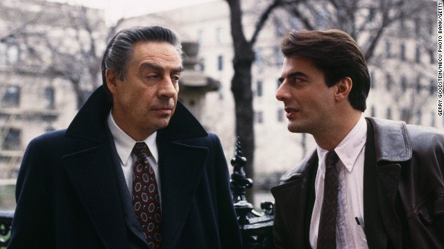 During his 12 years on "Law & Order," Jerry Orbach (left) starred as Detective Lennie Briscoe, and was partnered with a few actors, including Chris Noth as Detective Mike Logan. His character had retired from the force when he joined the spin-off "Law & Order: Trial By Jury," where Briscoe was written out of the show after Orbach's death in 2004 from prostate cancer.