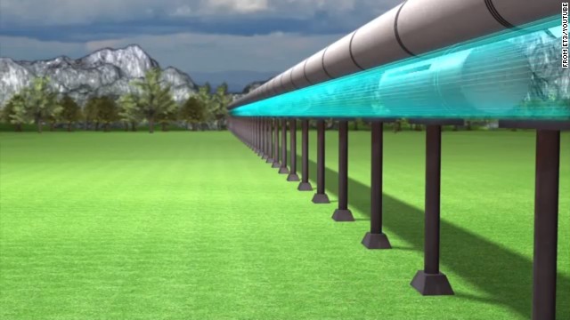 The airless tubes — mounted above ground or even under water — would be combined with a magnetic-levitation system used on conventional bullet trains. Linear electric motors accelerate the capsules, which then coast at insanely high speeds without friction or wind resistance.