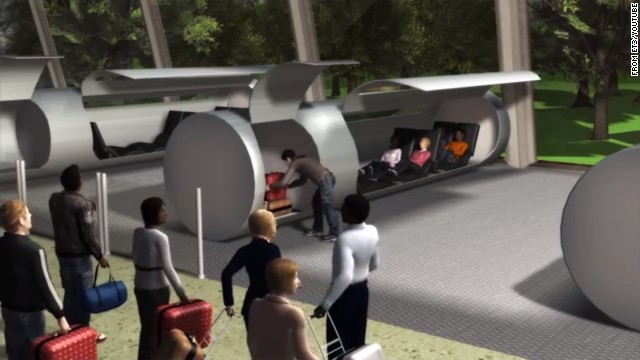 A video by a Colorado firm demonstrates a futuristic transportation system that would whisk passengers through vacuum tubes at speeds of up to 4,000 miles an hour. Entrepreneur Elon Musk, a pioneer in both electric cars and private spaceflight, has expressed interest in the idea.