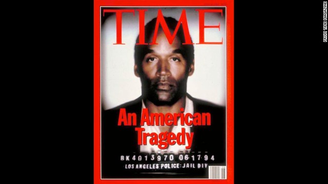 Time's June 27, 1994, cover featuring O.J. Simpson's mugshot was widely criticized because the image had been darkened compared with other magazine covers that had used the same image. The cover was viewed as racist because it portrayed Simpson as a darker-skinned man and gave him a more menacing demeanor. Time's managing editor at the time, James R. Gaines, released a statement saying that neither racial implications nor imputation of guilt were intended.