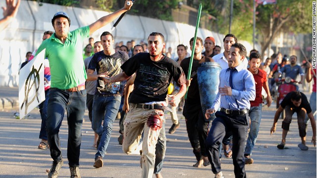 Clashes erupt at Tahrir Square and around the US Embassy in Cairo, on July 22, 2013.