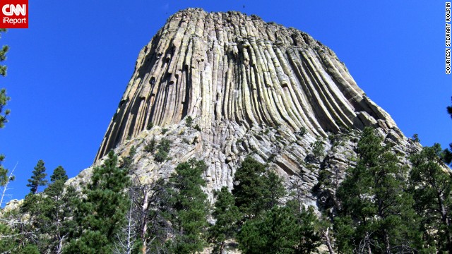 You may recognize <a href='http://ireport.cnn.com/docs/DOC-946999'>Devils Tower</a>, the first national monument in the United States, from its prominent role in the 1977 film "Close Encounters of the Third Kind."