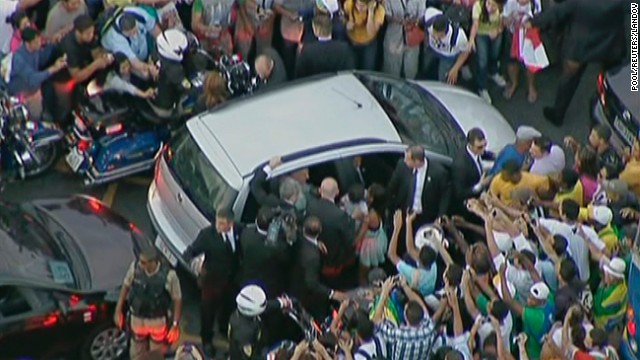 Security raised to`high risk' for pope in Brazil